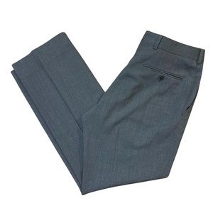 Ted Baker mens 31x30 gray solid 100% wool straight fit e durance dress pants EUC